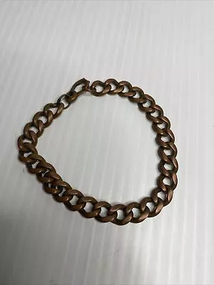 Vintage Copper Curb Chain Bracelet Unisex 7.5  • $16.99