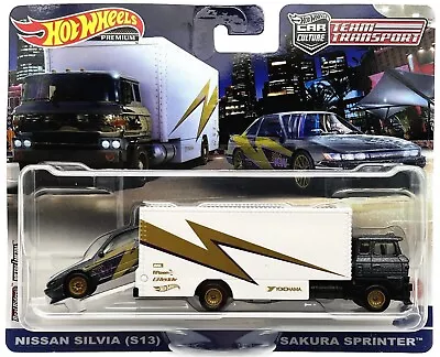 Hot Wheels 2023 Team Transport #52 Nissan Silvia S13 & Sakura Sprinter • $14