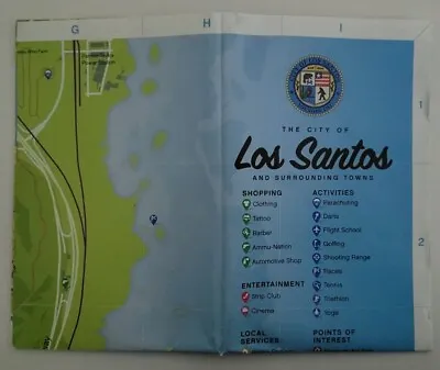 Grand Theft Auto V Los Santos Map Only GTA 5 (no Game) Map 5258128 • $12.99