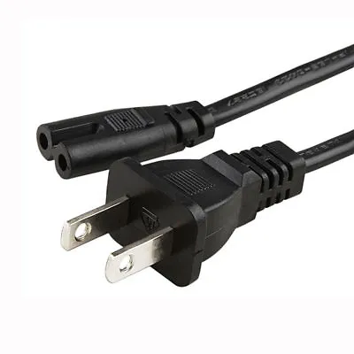 £4.25 • Buy 1m USA 2 PIN PLUG TO C7 LEAD FIG 8 CABLE FIGURE OF EIGHT US MAINS POWER CABLE