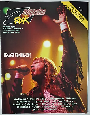 Z Rock Magazine (1991) Iron Maiden Anthrax Doro Pesch Black Crowes Lynch Mob • $19.99