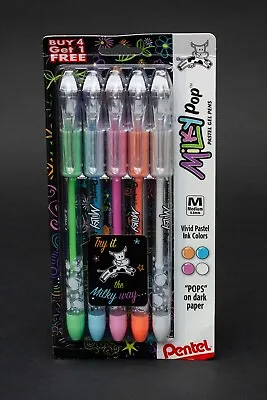 Pentel 27268 Milky Pop Pastel Gel Pens 4 Pack +1 Free NOS • $14.99