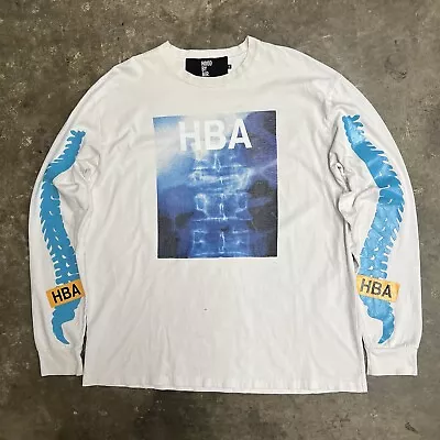 Rare Mens Hood By Air HBA NYC Streetwear X-Ray Skeleton White LS T-Shirt XXL • $295