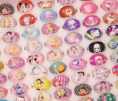 Wholesale 20Pcs MixedLots Cute Cartoon Ring Kids Resin Rings Party Gift Jewelry • $5.99