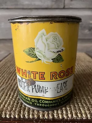 Vintage White Rose Oil Can 1 Lb. Grease • $91.14