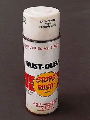 Vtg 1979 Rust-oleum Spray Paint Can Satin White 7791 (old 7792) No UPC 70s Prop • $20