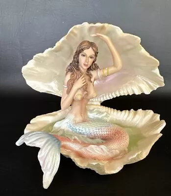 Veronese Design Mermaid Sitting In A Seashell Sculpture Figurine NOS • $68.99