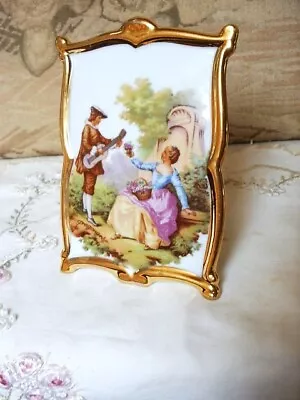 Limoges Meissner Painted Porcelain Plaque • £7