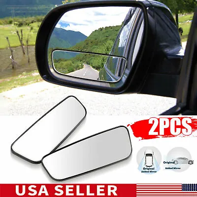 2PCS 360° Blind Spot Rear View Auxiliary Mirror Convex Wide Angle Car Truck SUV • $8.98