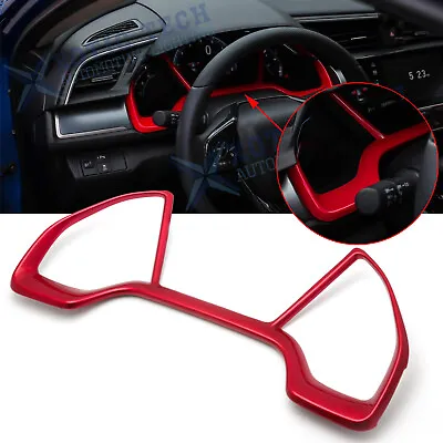 For Honda Civic 2016-2021 10th ABS Red Inner Dashboard Frame Panel Cover Trims • $19.98