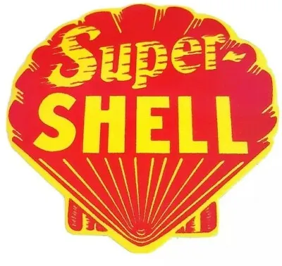 Super Shell Gasoline Sticker Decal Hot Rat Rod Vintage Look Drag Race 159 • $3.99