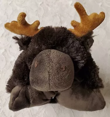 Pillow Pets Pee-Wees Chocolate Moose 11  Brown Stuffed Animal Plush Great  • $13.89