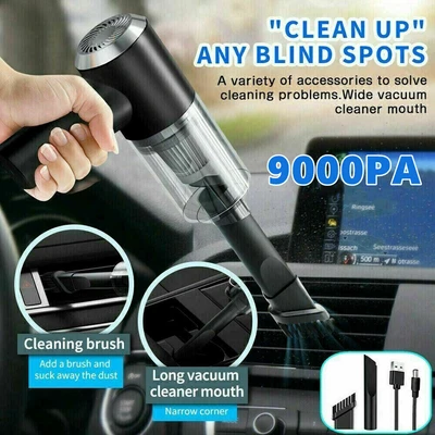 $11.99 • Buy Portable Cordless Car Vacuum Cleaner Handheld Small Wireless Home Wet Drying