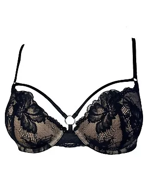 Elle Macpherson Body Vintage Underwired Lace Strappy Bra 10B Black  • $17.50