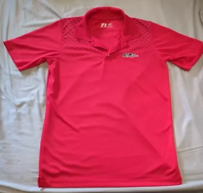 Ole Miss Rebels Red Polo Shirt-Russell Athletics-Size M 38-40 • $8.99