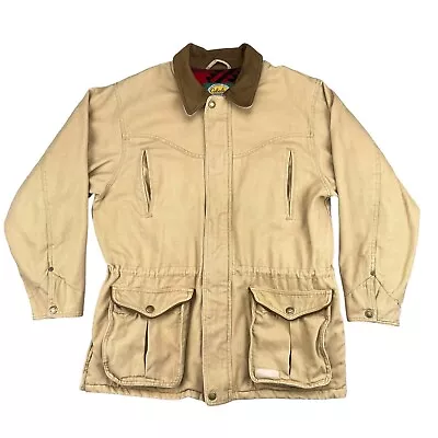 Cabelas Jacket Mens Large Canvas Fleece Blanket Lined Barn Chore Coat • $49.95
