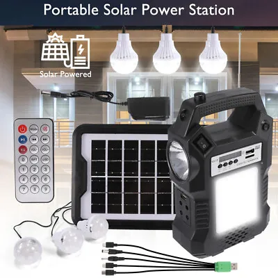 $25.69 • Buy Portable Car Power Bank Solar Panel Generator Kit Battery Charger Pack Station