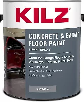 KILZ 1-Part Epoxy Acrylic Concrete And Garage Floor Paint Interior/Exterior 1 • $56.13