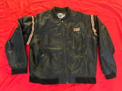 Vintage~Rare~ Harley Davidson Racing Gambler 4-Aces Patch Bomber Jacket Mens XL • $49.99