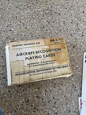 $5 • Buy Us  Army  Aircraft Recognition  Playing Cards 44 -2-6, Revised 1979