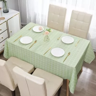 Waterproof Table Cover Oil-proof Plaid Tablecloth  Household • $14.42
