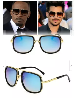 AVIATOR Style Men  Sunglasses Flat Top 2021 2022  Gold TRIM • $8.36