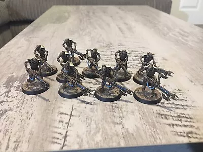 Warhammer 40k X10 Necron Warriors (flayers) Built And Painted (3) • £13