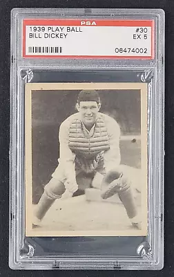 1939 Play Ball Baseball #30 Bill Dickey PSA 5 • $185