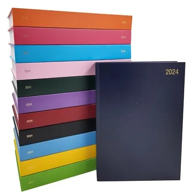 2024 A4 2 Page Per Day Diary Full Year Planner Desk 2 Pages For Everyday • £19.99