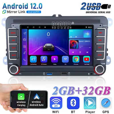 For VW Volkswagen Passat GOLF V VI Android 12 Carplay Car Stereo Radio GPS FM BT • $159.99