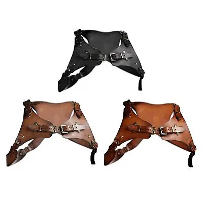 Steampunk Body Chest Harness PU Leather Shoulder Armor For Renaissance Faire • $28.86