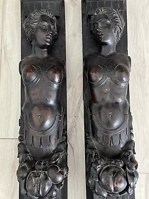 Antique Revival Wood Carving Statues • $349