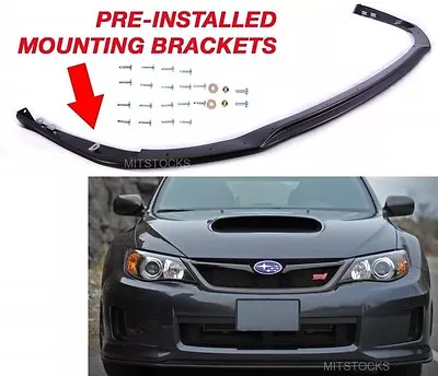 $66.88 • Buy Fit For 11-14 Subaru WRX STI V Limited JDM Front Bumper Lip Spoiler Body Kit PP