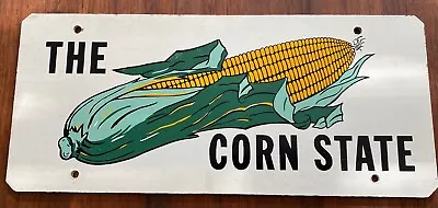 Vintage Sign Farmhouse Corn State  13”x 5 1/2” Retro Graphic Kansas Nebraska • $25