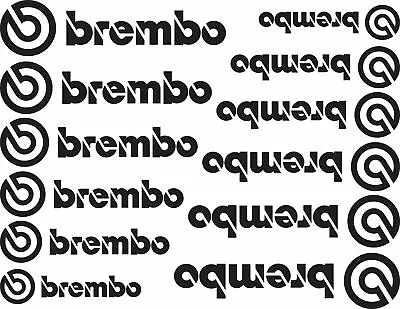 12 Decal Vinyl Stickers For Brembo Brake Caliper - 751 Heat Resistant - 6 Sizes • $11.99