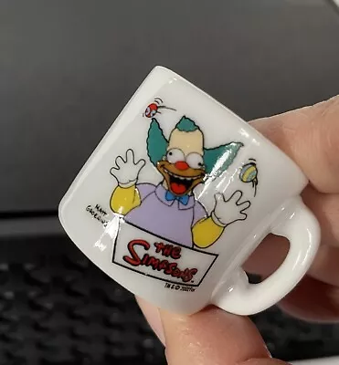 AWESOME Vintage KRUSTY The CLOWN Mini 1” Mug 2002 The SIMPSONS Great Condition • $6