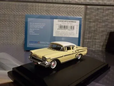 Chevrolet Impala - Sports Coupe 1958 - Yellow & White - Oxford Diecast 1/87 New • $22.94