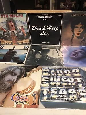 Lot Of (8) Classic Rock / Metal VINYL LP RECORDS URIAH HEEP ERIC CARMEN WALSH • $19.99