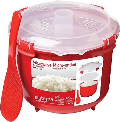 Sistema Microwave Rice Cooker | 2.6 L | Dishwasher Safe Small Rice Cooker | Bpa- • £11.37