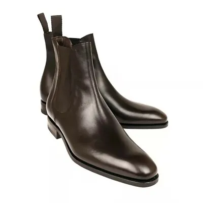 Mens Business Casual Pointed Toe Party Shoes Faux Leather Chelsea Ankle Boots • $55.49