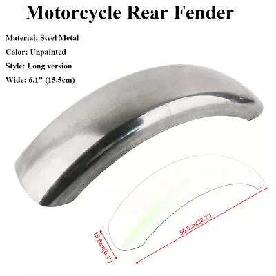 6.1'' Flat Long Motorcycle Rear Fender Mudguard Unpainted For Bobber Chopper • $95.90