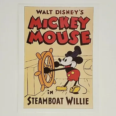 Mickey Mouse Postcard Vintage Mickey Collection Steamboat Willie • $5