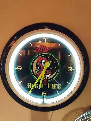 Miller High Life Vintage Clock Neon Girl On The Moon Rare 23  Large • $595