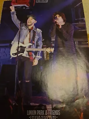 Oli Sykes Mike Shinoda Linkin Park Celebration Show A4 Page Poster Kerrang • £7.49