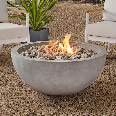 Four Seasons Courtyard 65000 BTU Round Outdoor Backyard Concrete Gas Fire Pit • $526.99