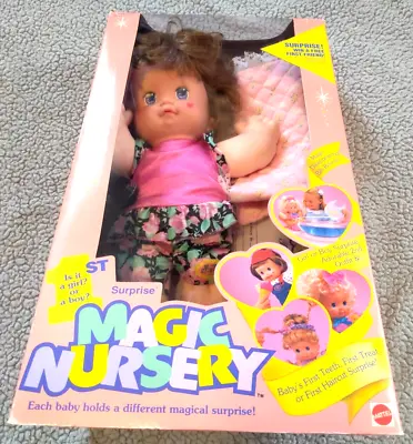 Vintage 1990 Mattel First Surprise Magic Nursery Baby Doll First Teeth In Box • $60