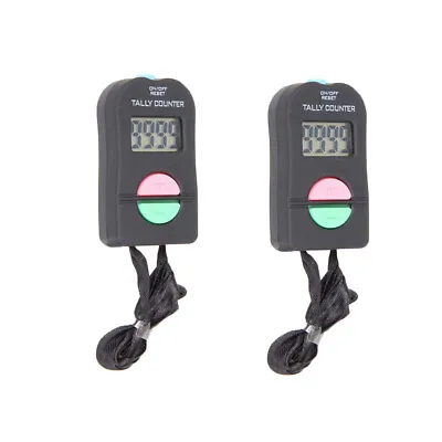 2PCS 4 Digits Digital Tally Counter Electronic Manual Hand Clicker Number Button • $11.60