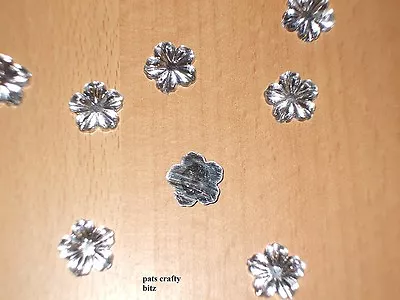 30 Acrylic Ripple Flower Flat Back Gems Embellishments Various Colours 12mm • £0.99