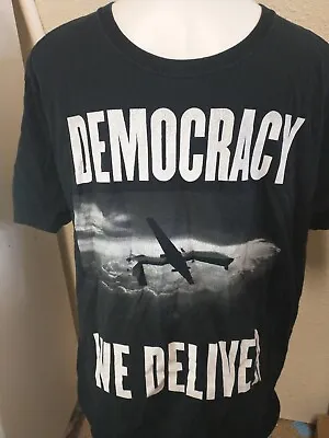 Mq-1 Predator Drone Usaf T Shirt Democracy We Deliver Black Xl Gildan Soft Style • $17.99