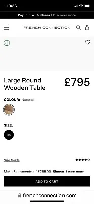 £395 • Buy French Connection Mango Wood Dining Table